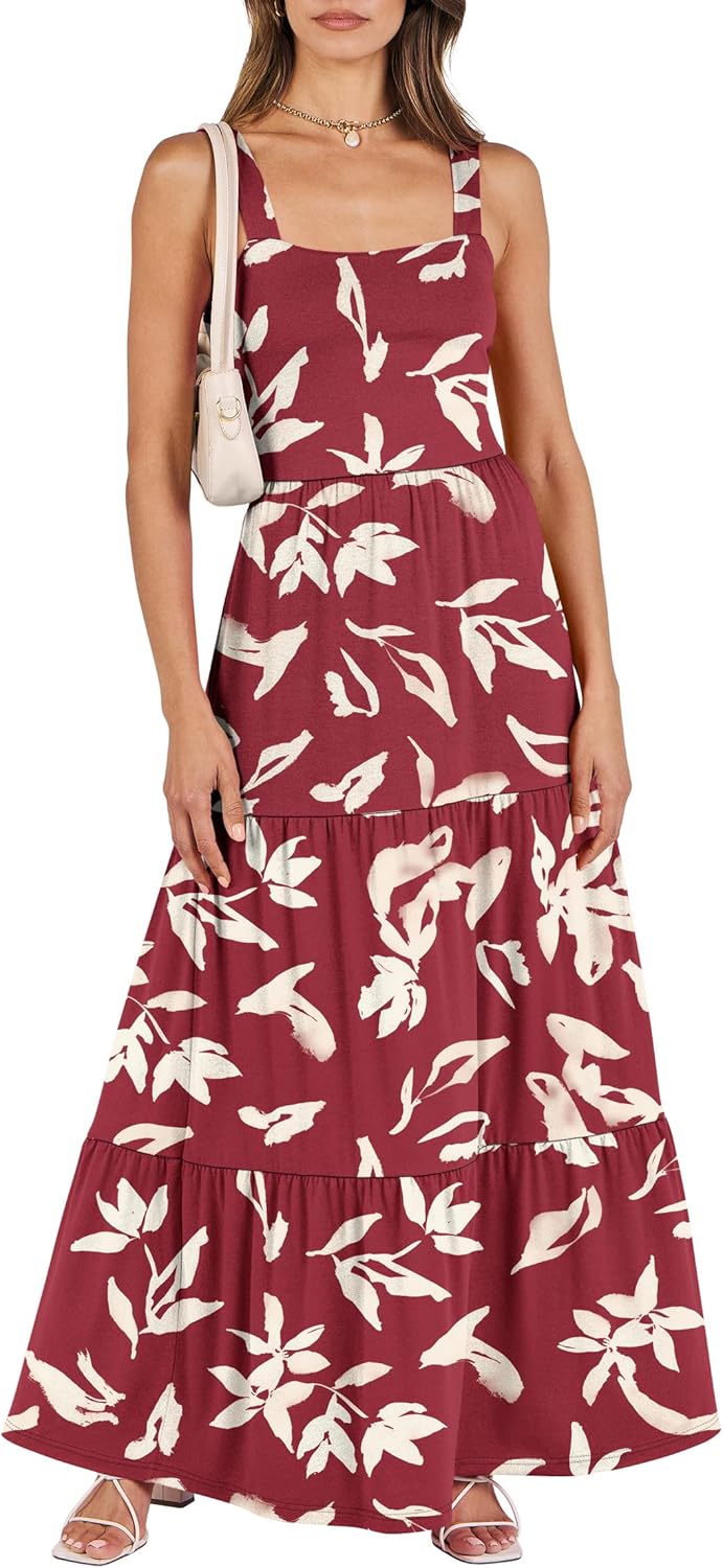 ANRABESS Women's Summer Casual Long Maxi Beach Vacation Dress