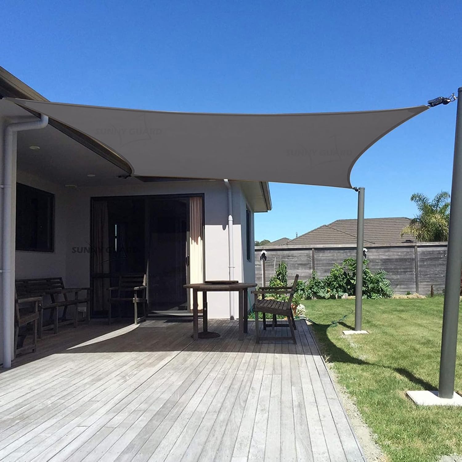 SUNNY GUARD Sun Shade Sail 16ftx21ft Rectangle for Outdoor Use