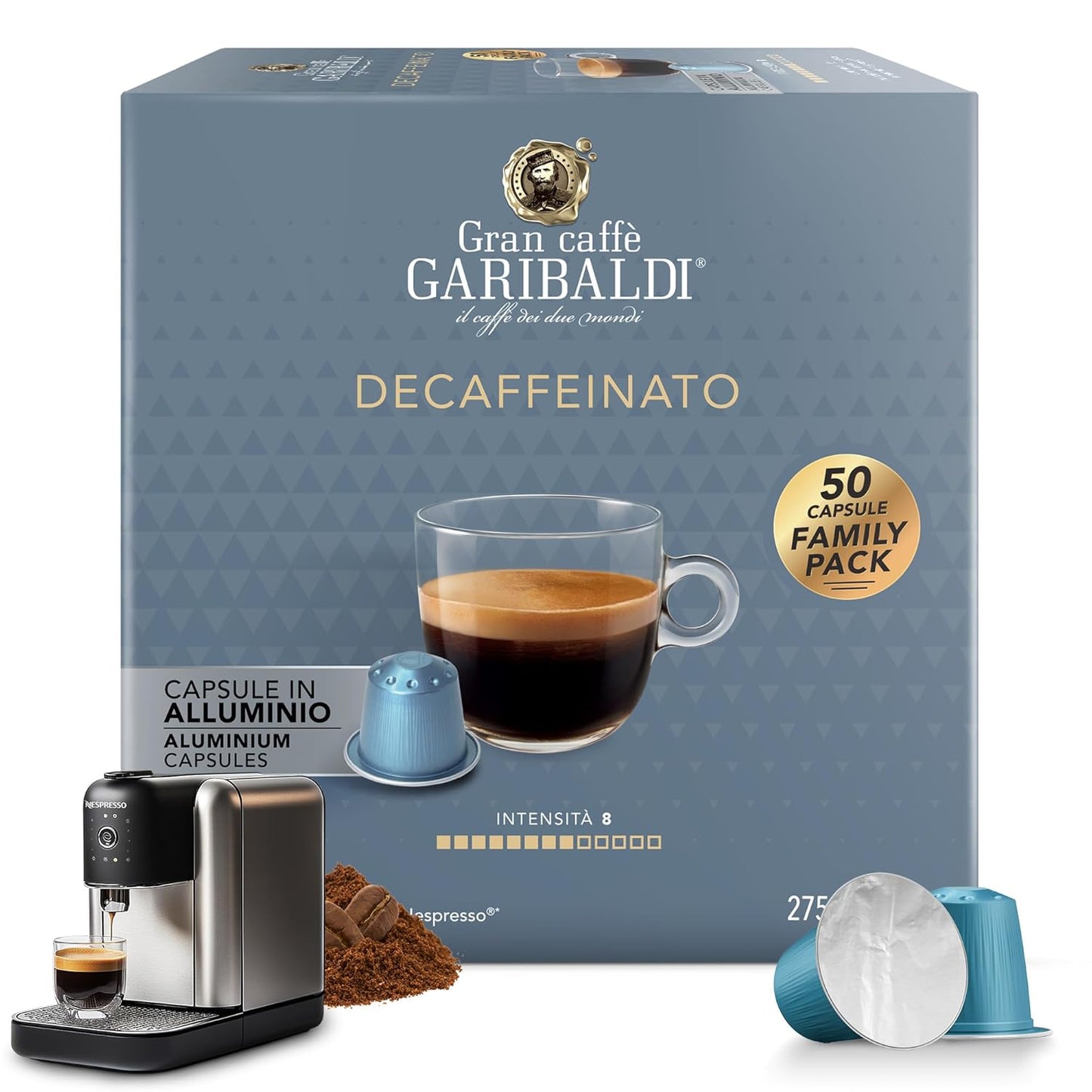 Intense & Rich Italian Decaf Espresso Pods - 50 Cups