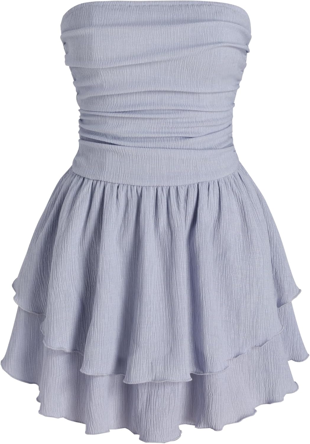 CIDER Women's Summer Cocktail Dress - Ruched Ruffle Mini Dress