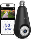 Hugolog 2K 3MP Light Bulb Security Camera - Dual Band Color Night