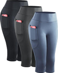 Women's Tummy Control High Waist Capri Leggings - Pocketed Comfort