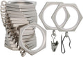 BlastHome Luxury Curtain Rings - Premium Metal with Smooth Inserts