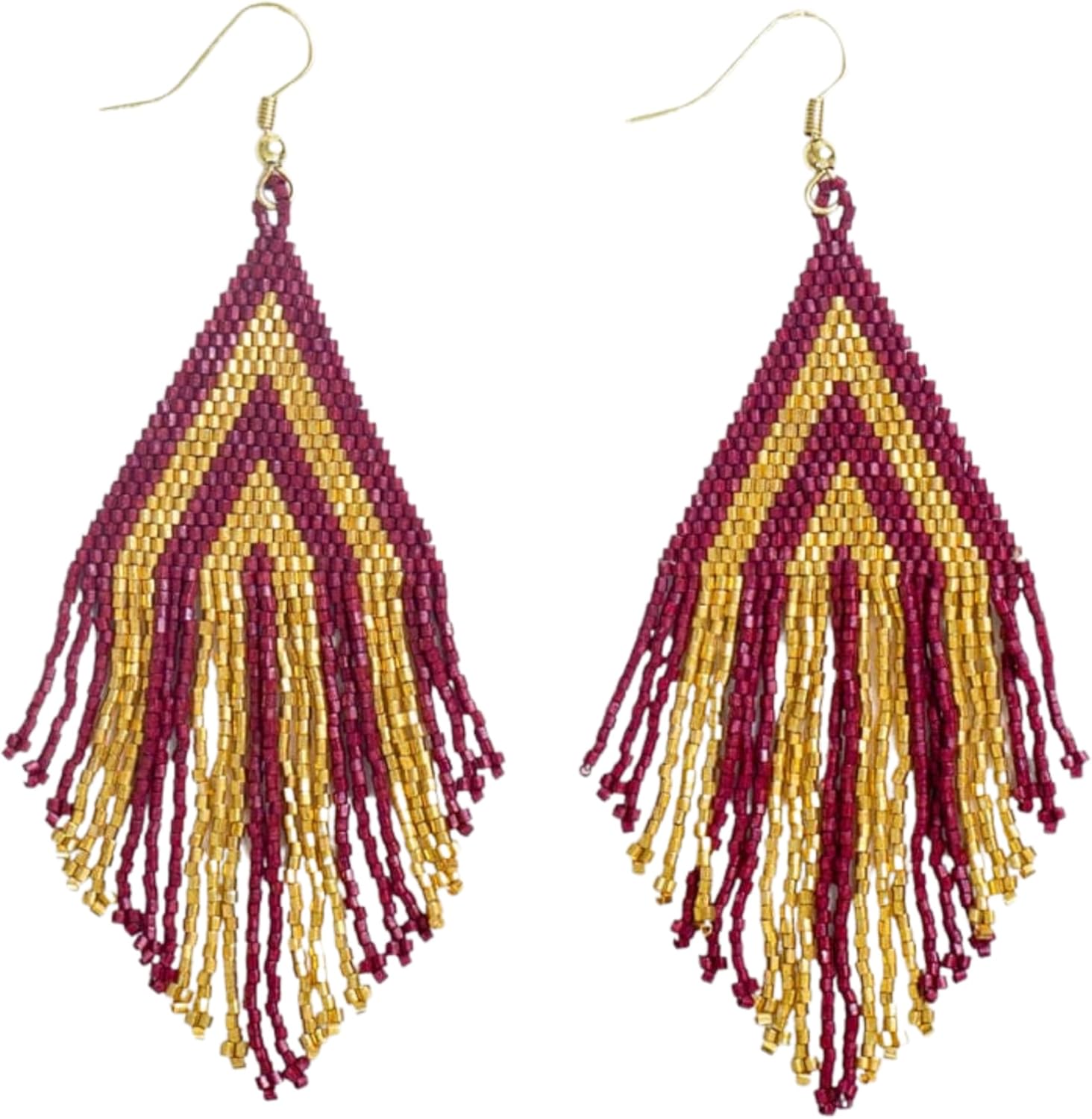 Game Day Earrings for Women - Luxe Beaded Fringe Jewelry