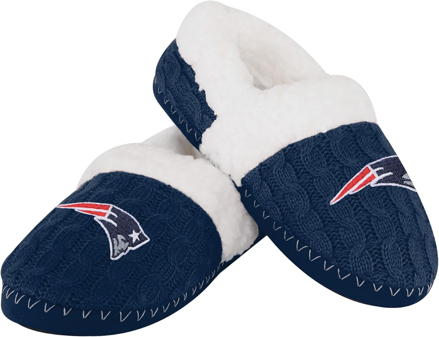 FOCO Women's NFL Team Color Moccasin Slippers for Comfort
