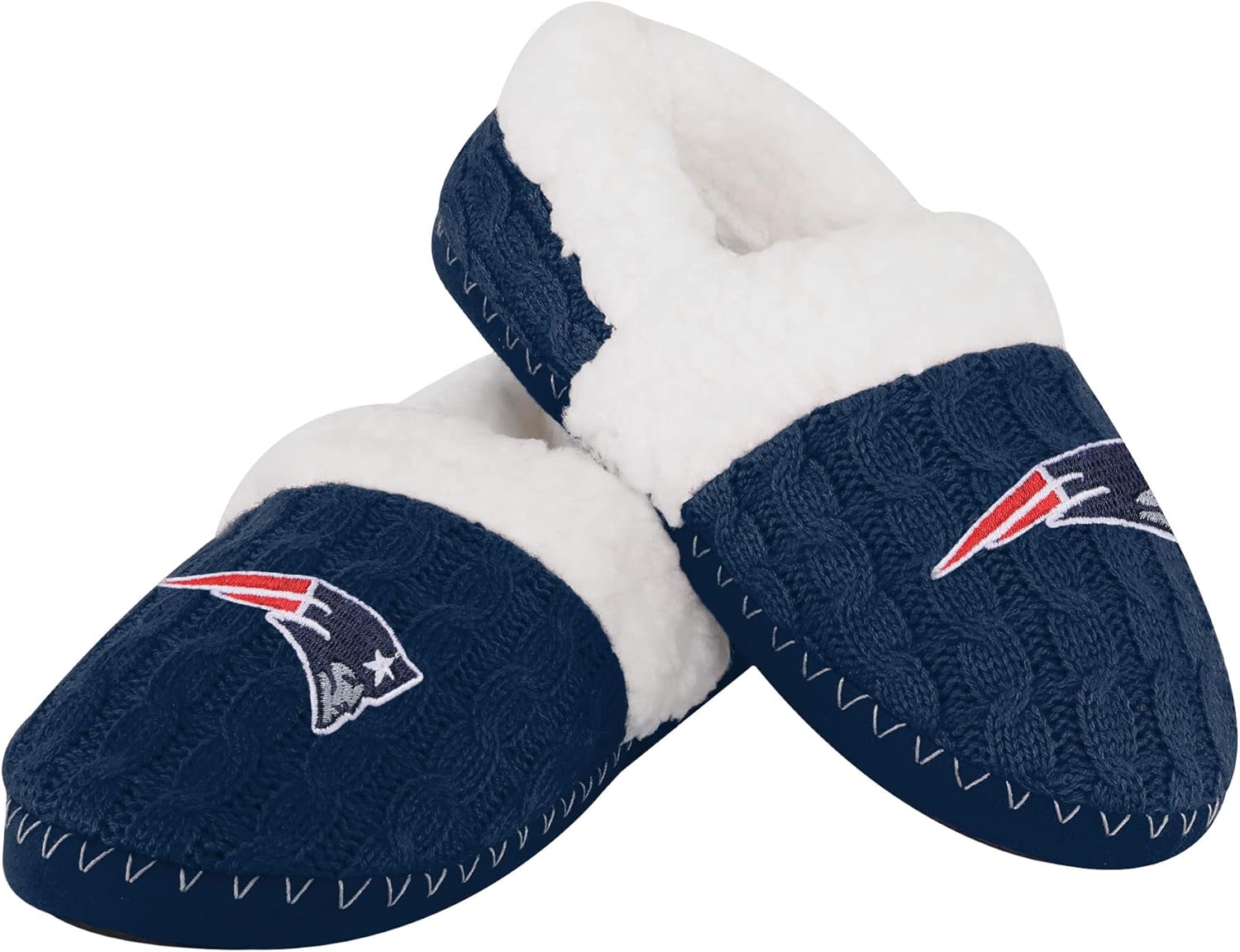 FOCO Women's NFL Team Color Moccasin Slippers for Comfort