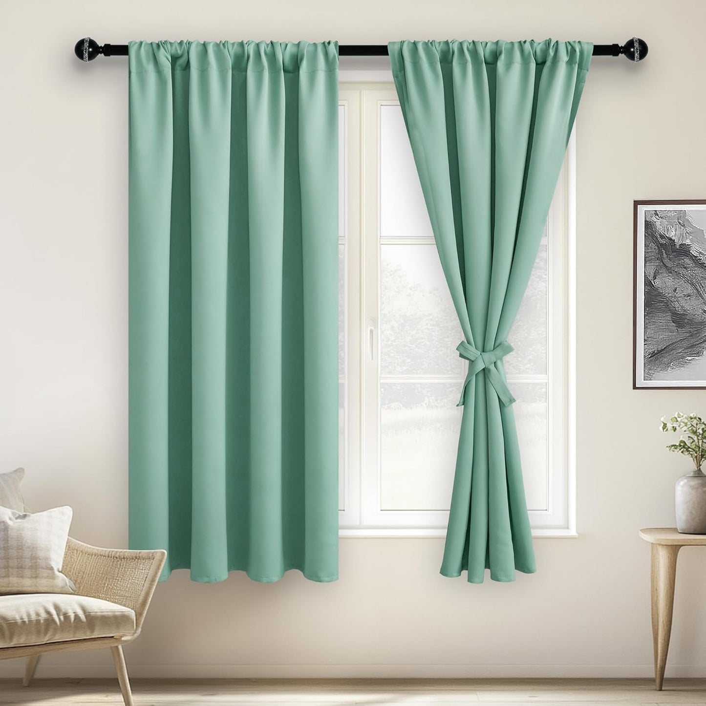 JIUZHEN Blackout Curtains for Bedroom Thermal Insulated Privacy
