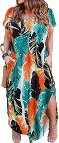 Women's Plus Size Maxi Dress XL-5X - Loose V Neck with Pockets