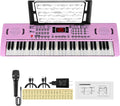 Electric Piano Keyboard 61 Key Kids Keyboard - LED Teaching Keys