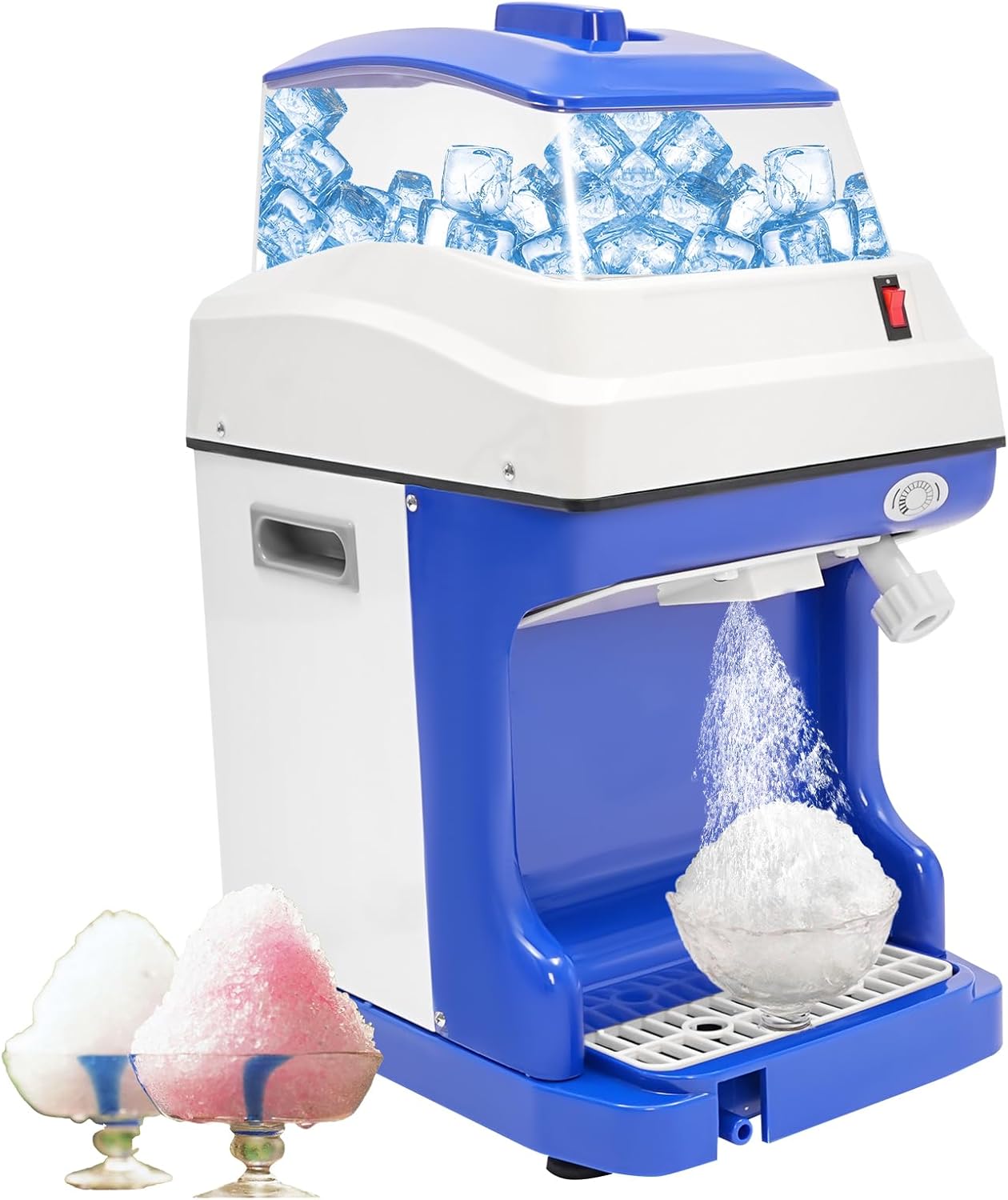 Effortlessly Create 265lbs/h of Snow Cones with TREMENPOW Ice Crusher