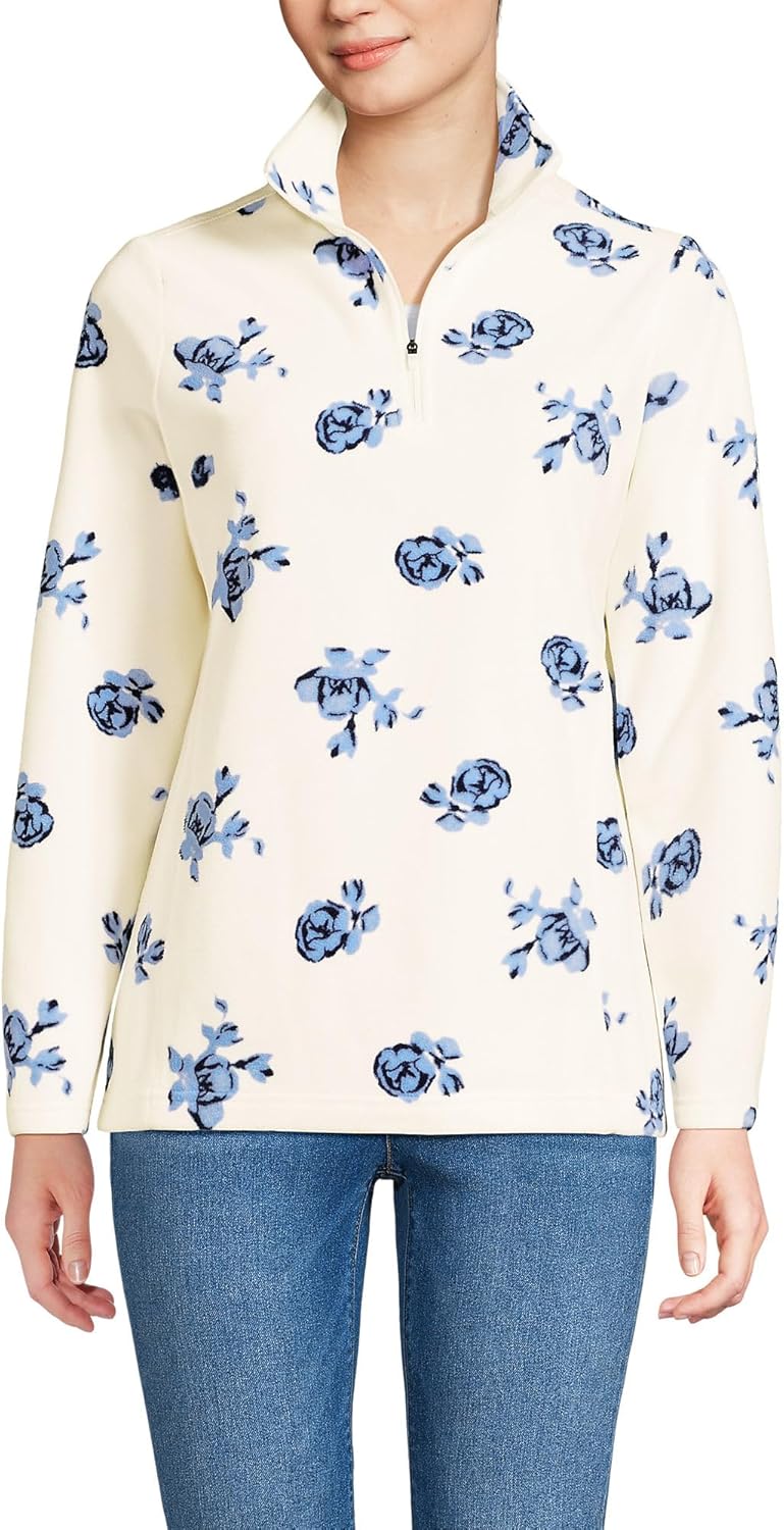 Lands' End Anyweather Fleece Quarter Zip Pullover for Women