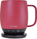 Nextmug Temperature-Controlled Self-Heating Coffee Mug - Dusty Rose 14