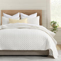 Cream Quilt King Size Lightweight Summer Quilt Set - Soft Microfiber