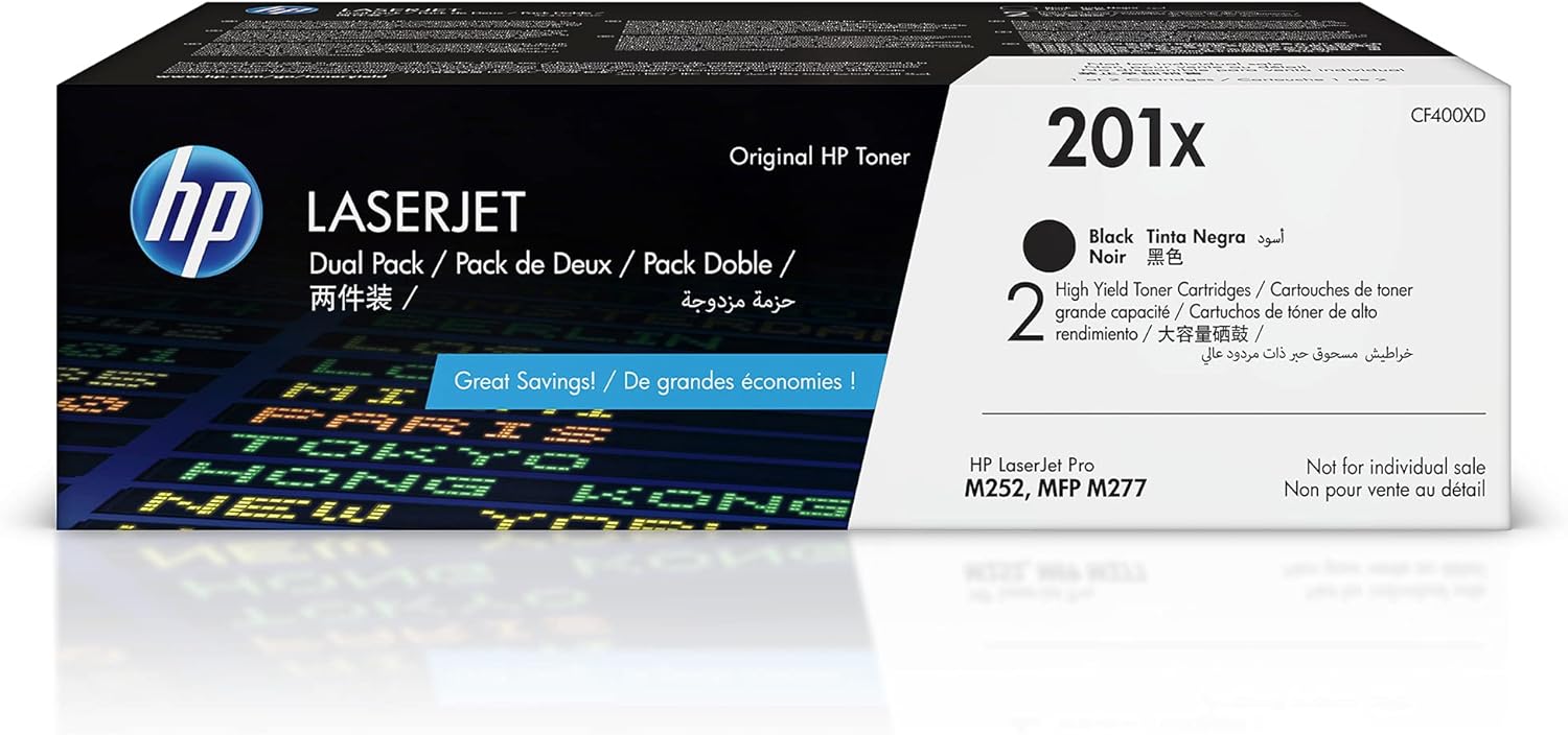 HP 201X Black High-yield Toner Cartridge for Reliable Printing
