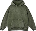 Mens Oversized Hoodies Vintage Acid Wash Pullover - Relaxed