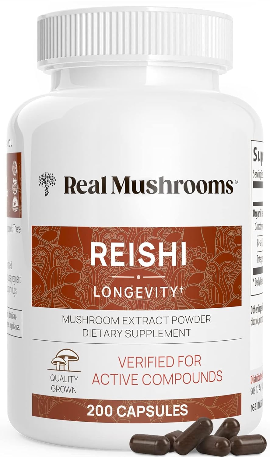 Reishi Mushroom Capsules for Tranquil Daily Wellness - 200 ct