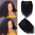 Curly Clip In Extensions for Women - 16in Kinky Curly 8pcs 18 Clips