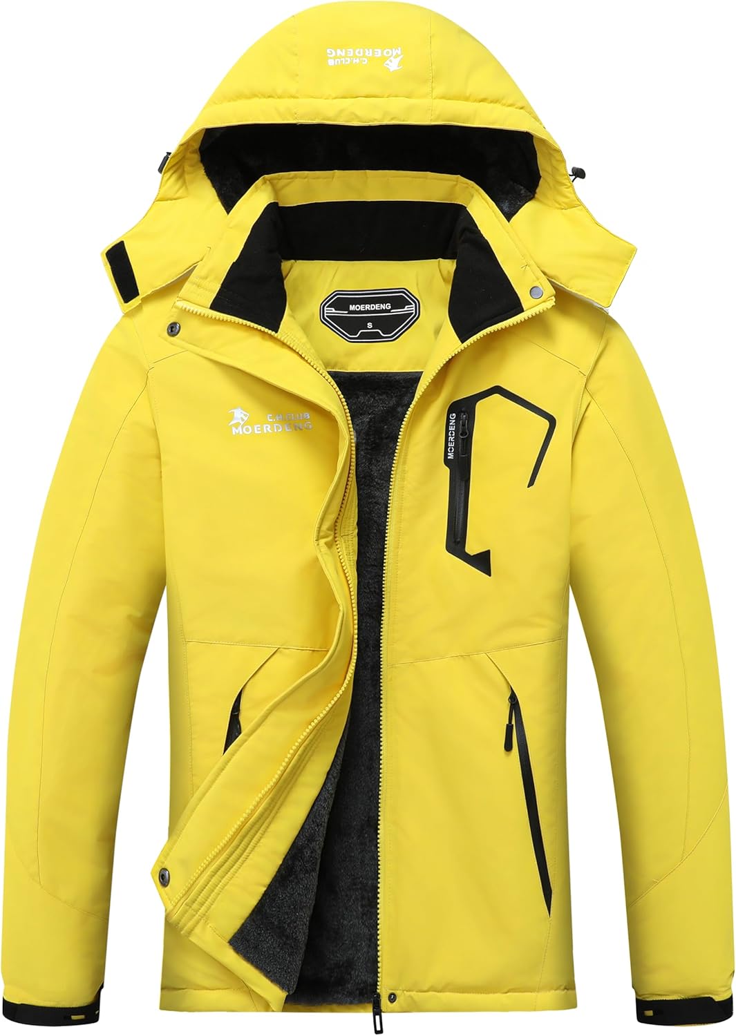 MOERDENG Women's Waterproof Ski Jacket for Winter Sports