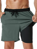 Men's 2-in-1 Swim Trunks with Compression Liner - Quick Dry Fit