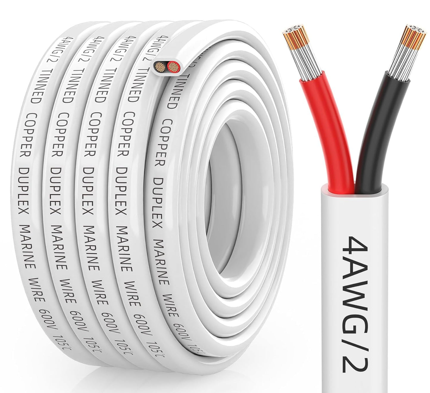4 Gauge Marine Wire for Boats, Automotive, and Solar Use