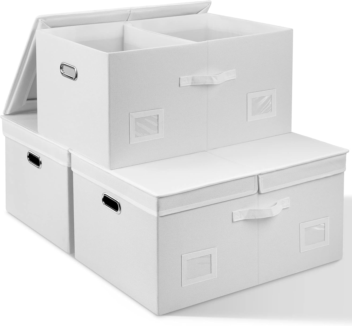 Extra Large Decorative Storage Bins with Lids for Organizing