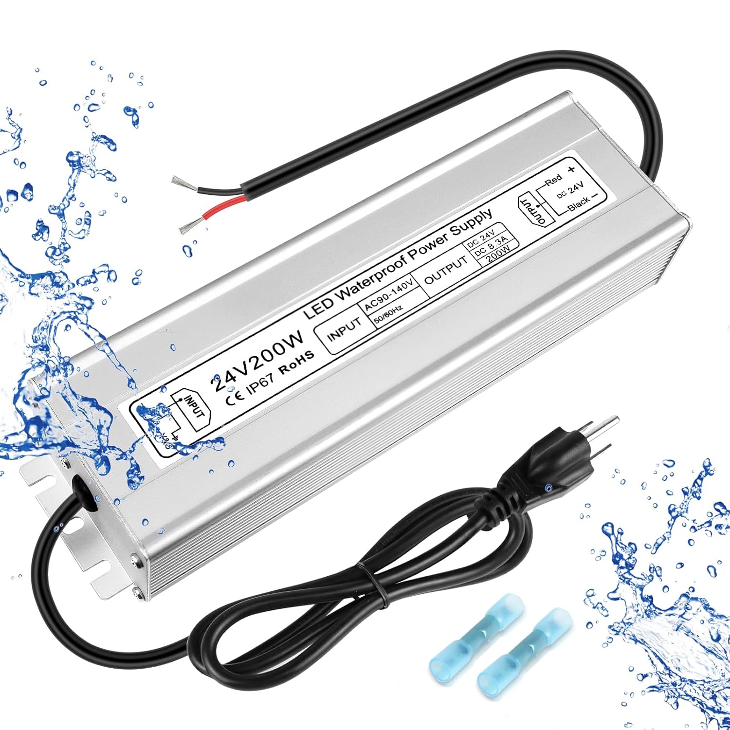 LED Driver 200W 24V Power Supply for Outdoor LED Lights
