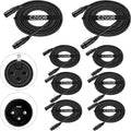 DMX Cable 10 ft 8 Pack - Reliable 3-Pin XLR Lighting Cables