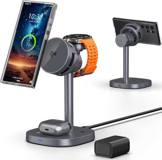3 in 1 Magnetic Charging Station for Samsung Devices and More