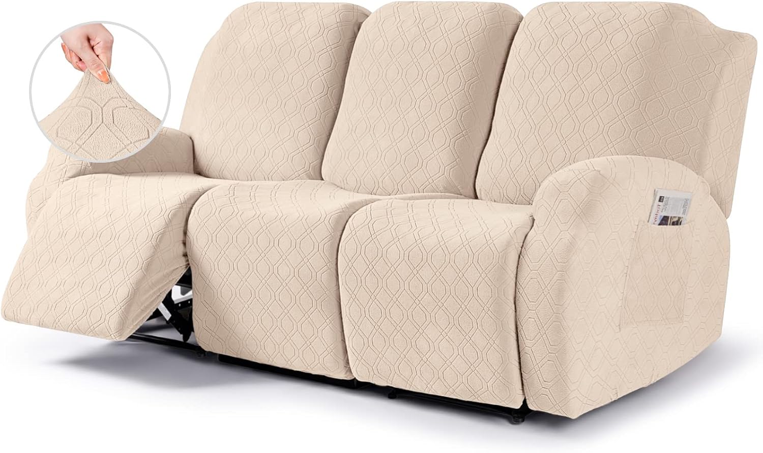 VANSOFY Recliner Cover - 3-Piece Stretch Sofa Slipcovers