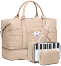 Weekender Bag for Women 19.5in Large Travel Duffel - Shoe Compartment