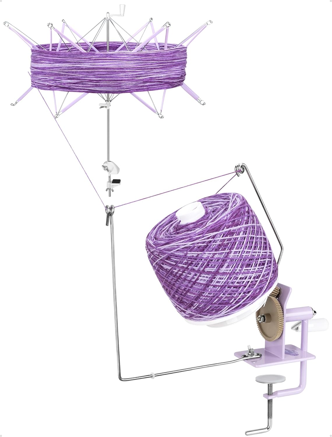 Adhafera Yarn Winder with Swift for Large Capacity Crafting