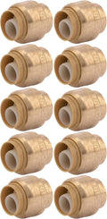 SharkBite 1/2 in Push Cap Pack of 10 - Fast Leak-Free Pipe Stops