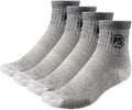 Men's Women's Merino Wool Crew Socks 4 Pairs - Arch Support
