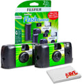 FUJIFILM QuickSnap Flash 400 Disposable Camera 2-Pack - Simple Capture