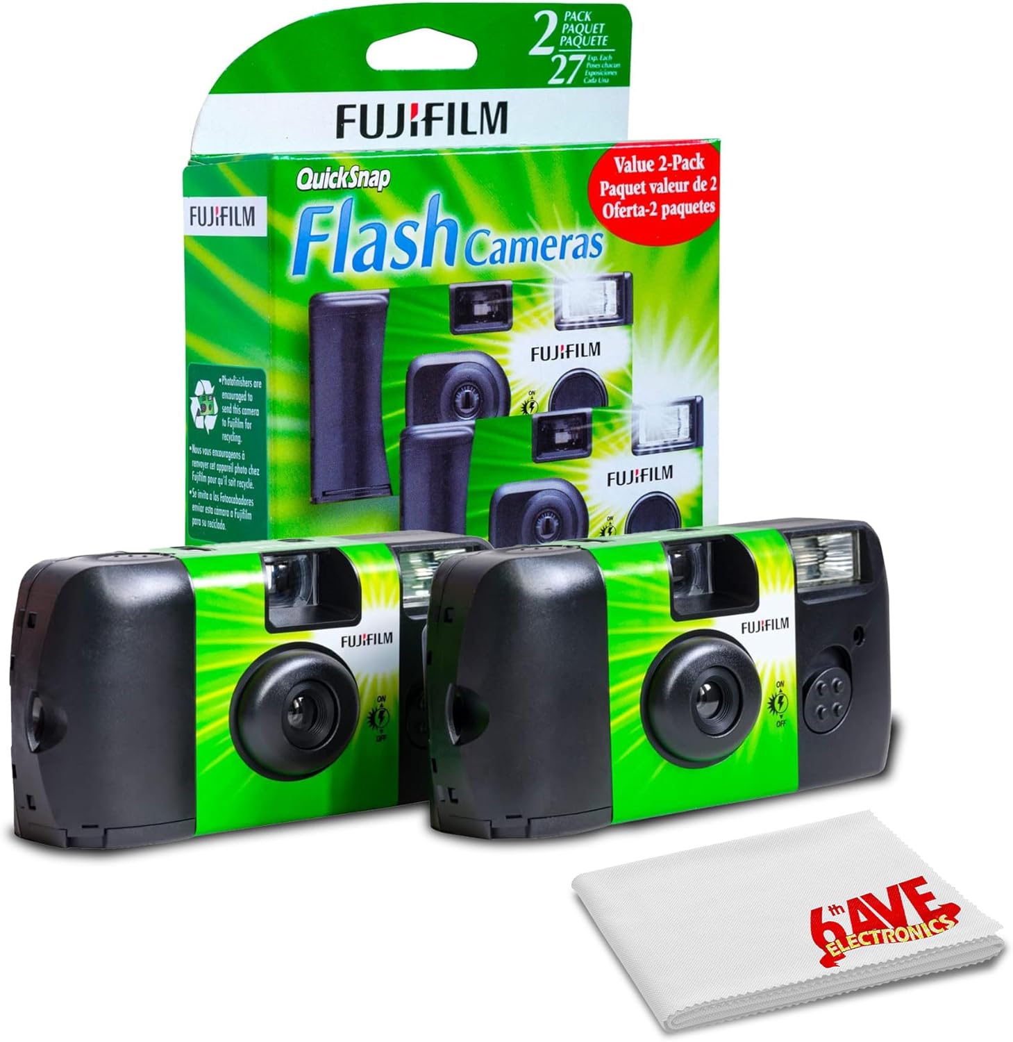 Capture Memories Instantly: Fujifilm QuickSnap Flash 400 (2 Pack)