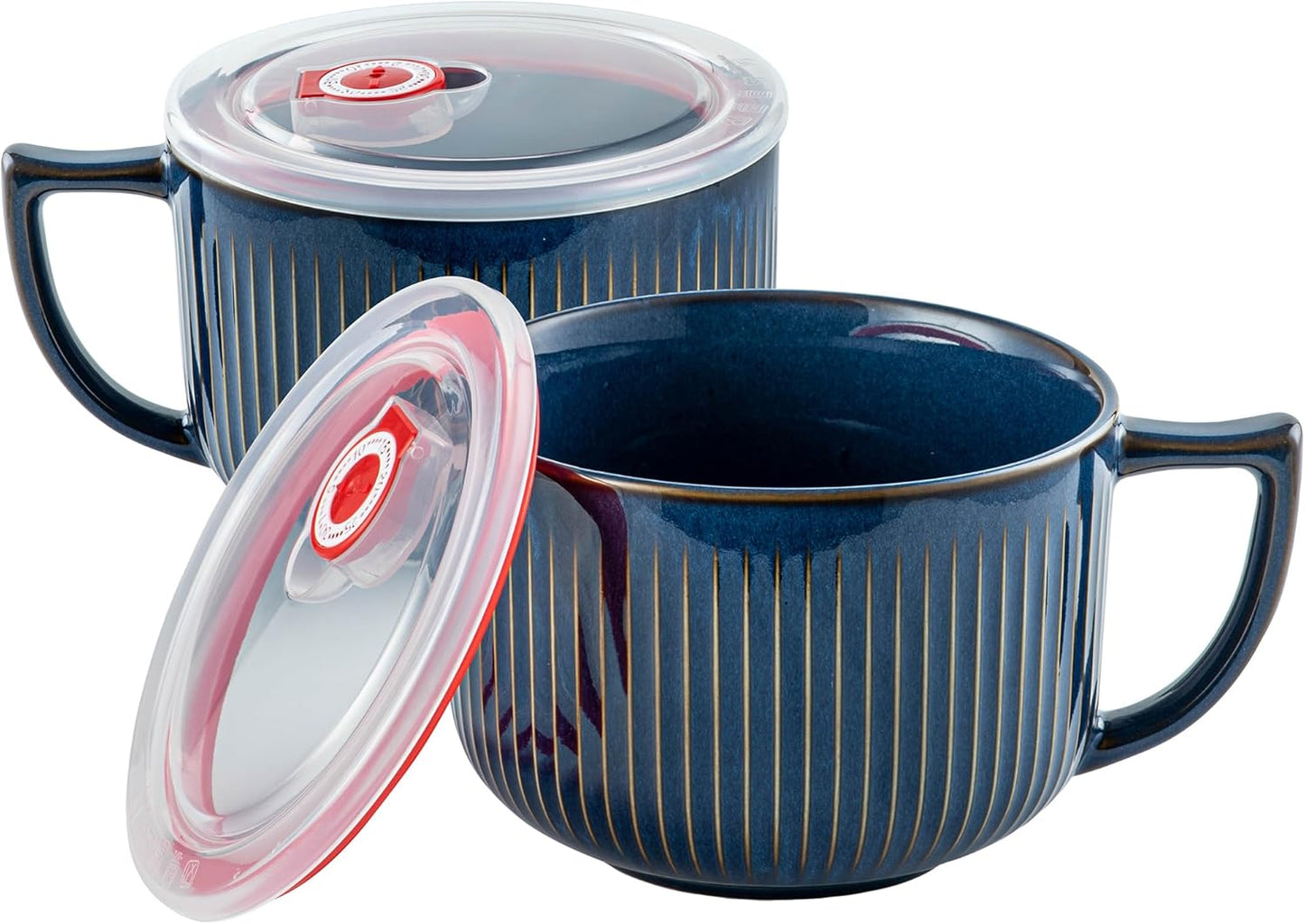 Oversized Soup Bowls with Handles for Ramen and More