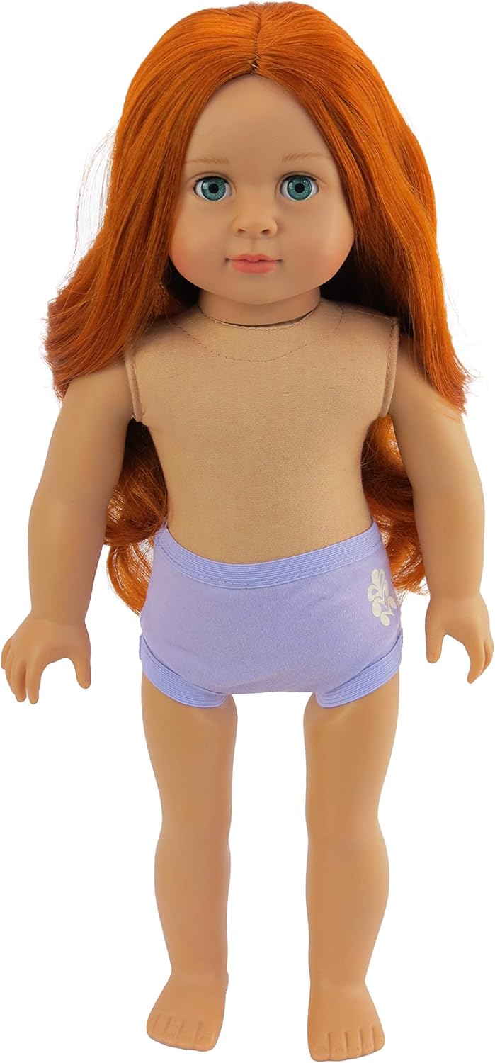 Charlotte Red Hair Vinyl Posable Girl Doll for Creative Play