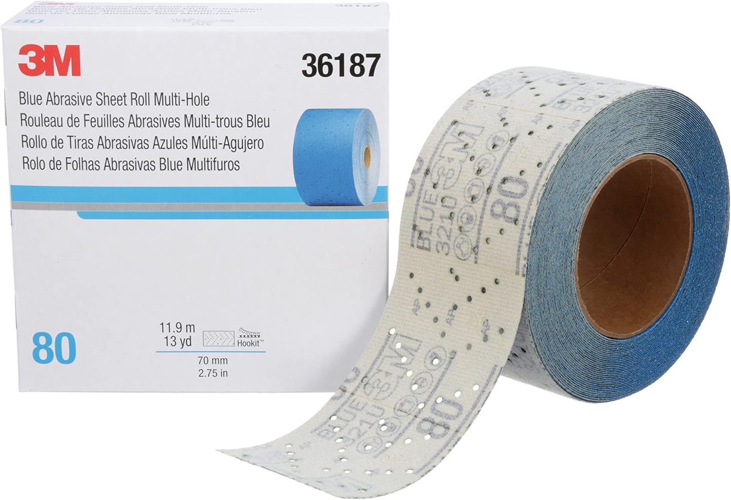 3M Hookit Blue Abrasive Sheet Roll for Automotive Sanding Needs