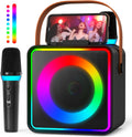 Karaoke Machine with 2 Wireless Microphones Black - Portable Party
