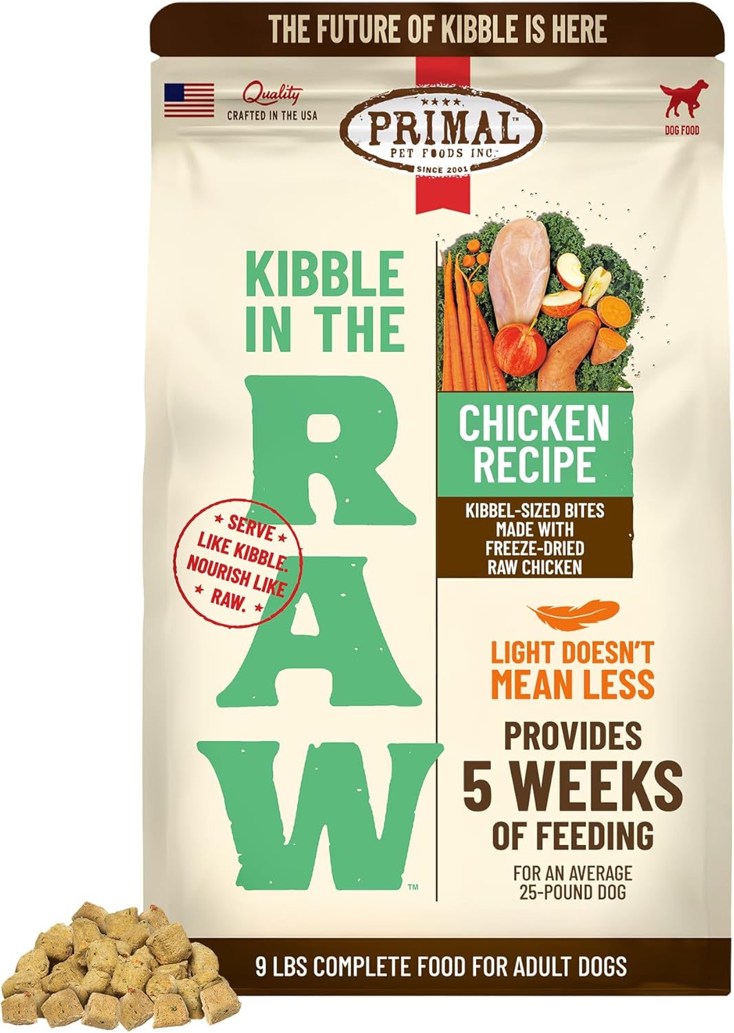 Primal Kibble in The Raw Freeze Dried Dog Food for Healthy Pets