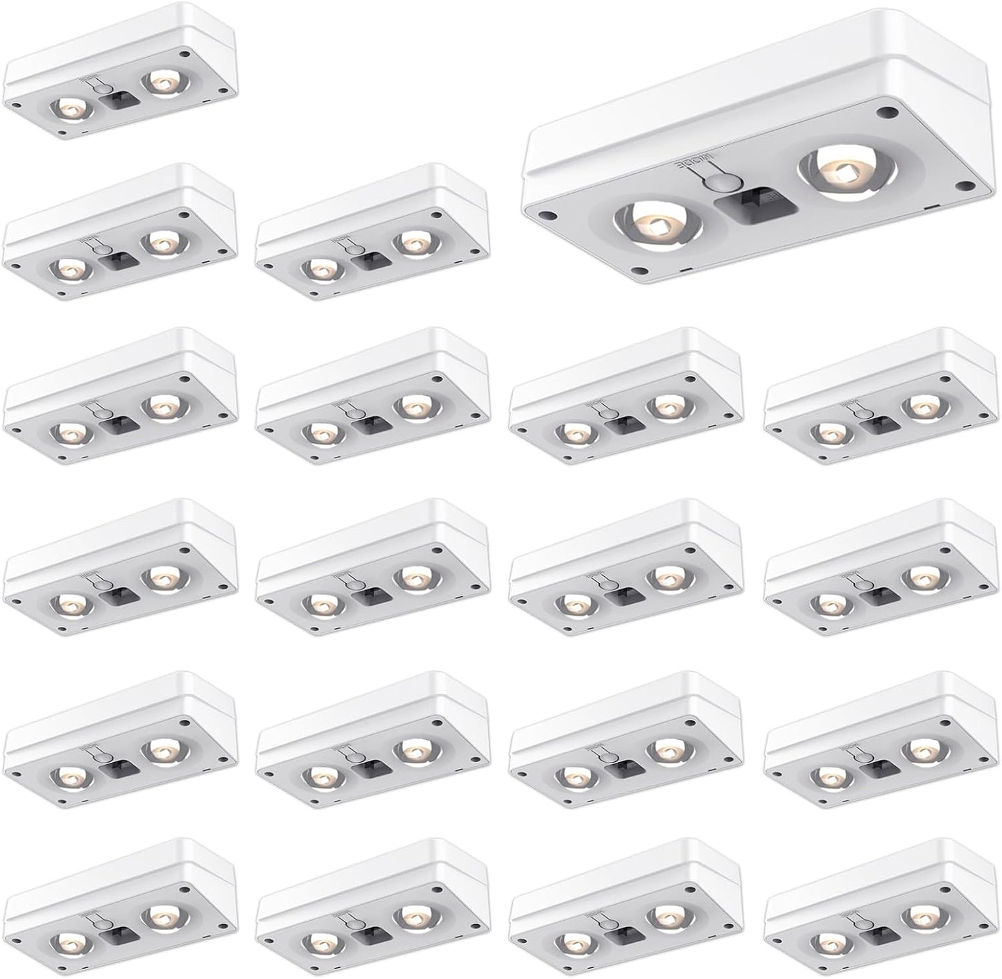 Solar Fence Lights 20 Pack with 12 Modes RGB Color Glow