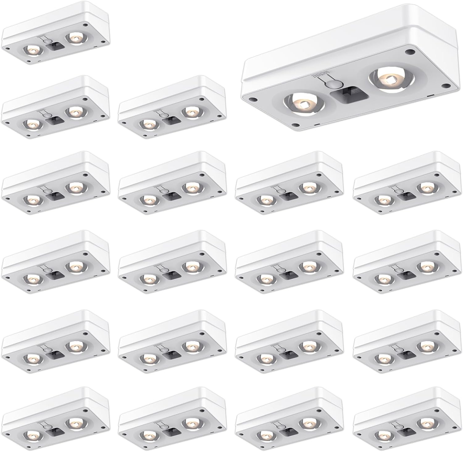 Solar Fence Lights 20 Pack with 12 Modes RGB Color Glow