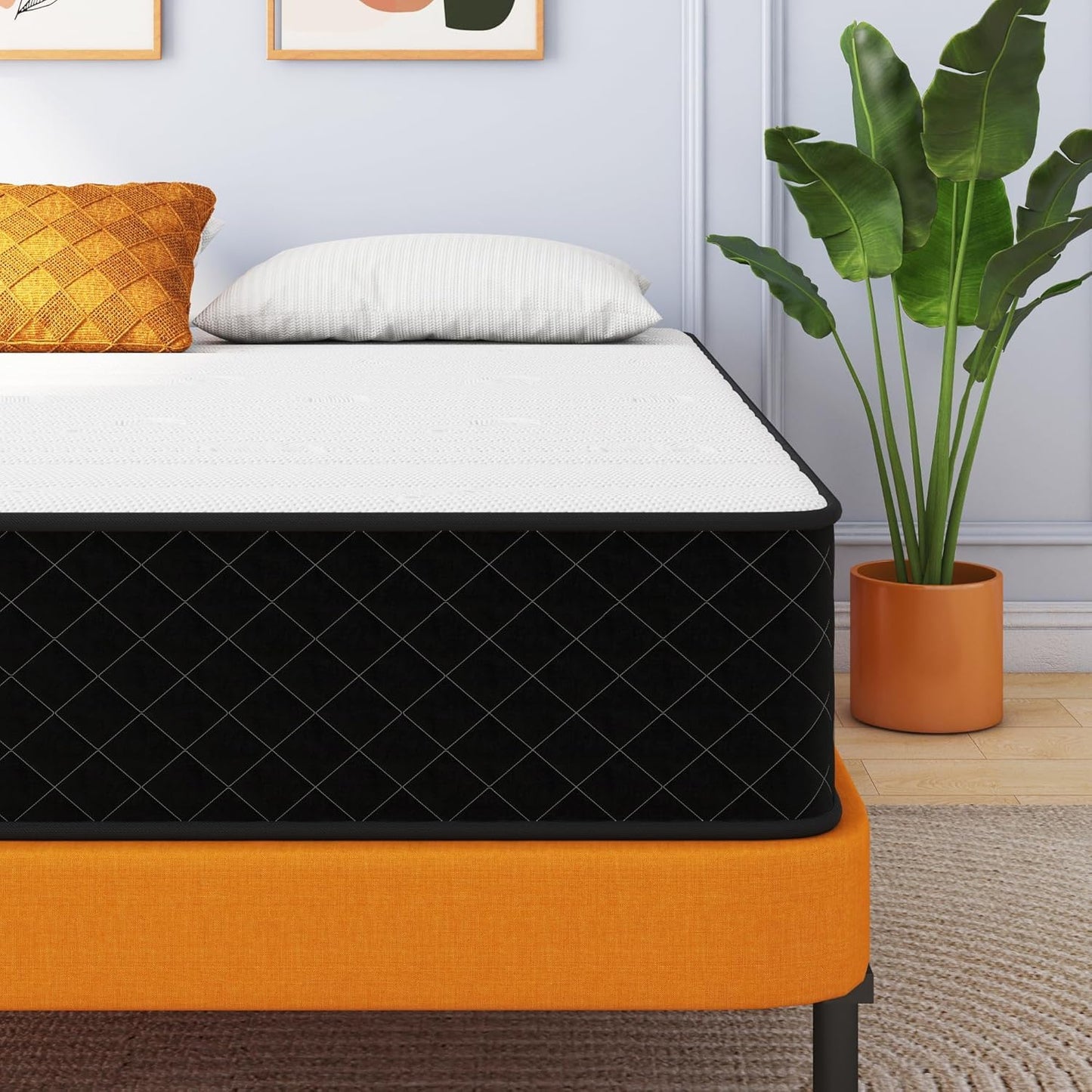 Swbvs Double Mattress - 10 Inch Hybrid Memory Foam Comfort