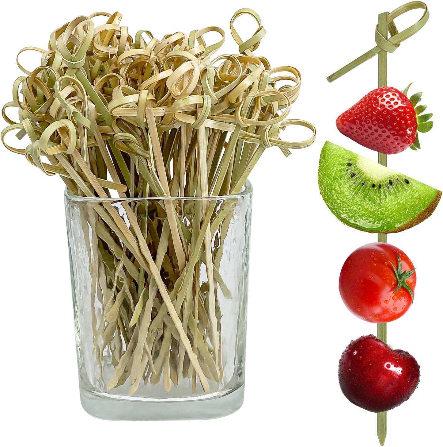Bamboo Cocktail Picks - 200PCS Fancy Appetizer Skewers
