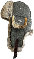 100% Real Rabbit Fur Winter Trapper Hat for Men Women - Ultra Warm ear
