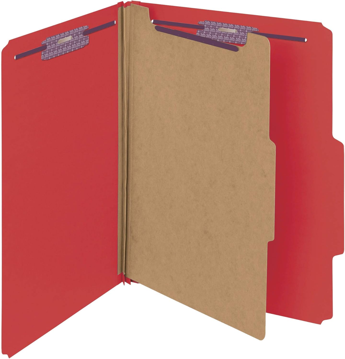 Smead Pressboard Classification File Folder with SafeSHIELD Fasteners