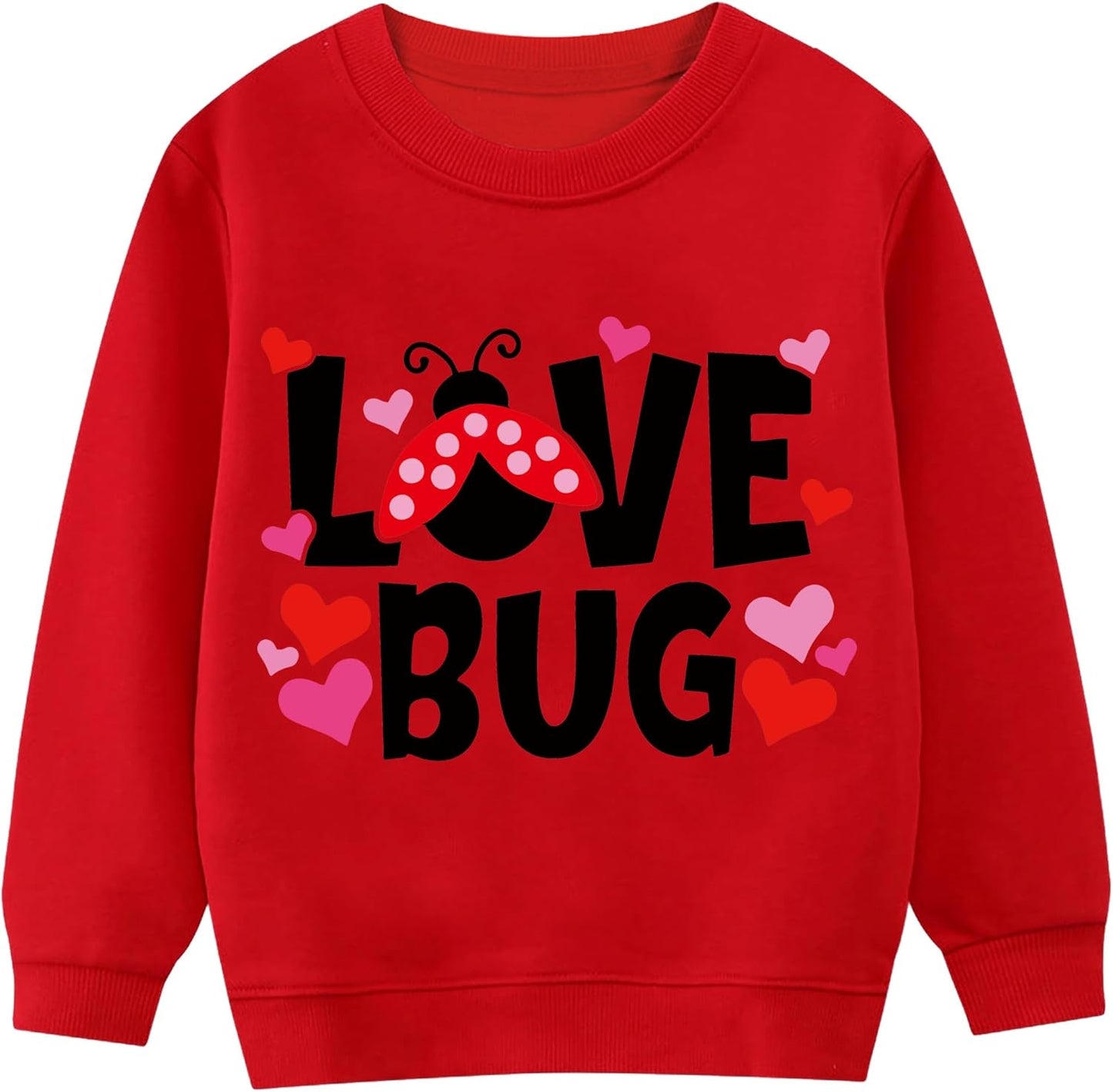 Adorable Lovebug Toddler Sweatshirt | Heart Print Valentines Top