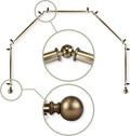 Stylish Bay Window Curtain Rod - Antique Brass Review