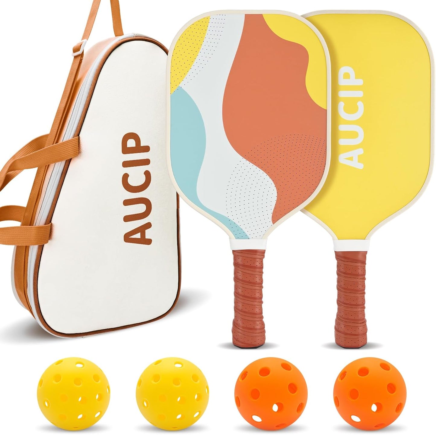 Cute Pickleball Paddles Set of 2 with Fiberglass Rackets