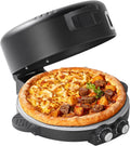 Electric Pizza Oven with Timer & Temp Control - Perfect for Various Dishes (Black)